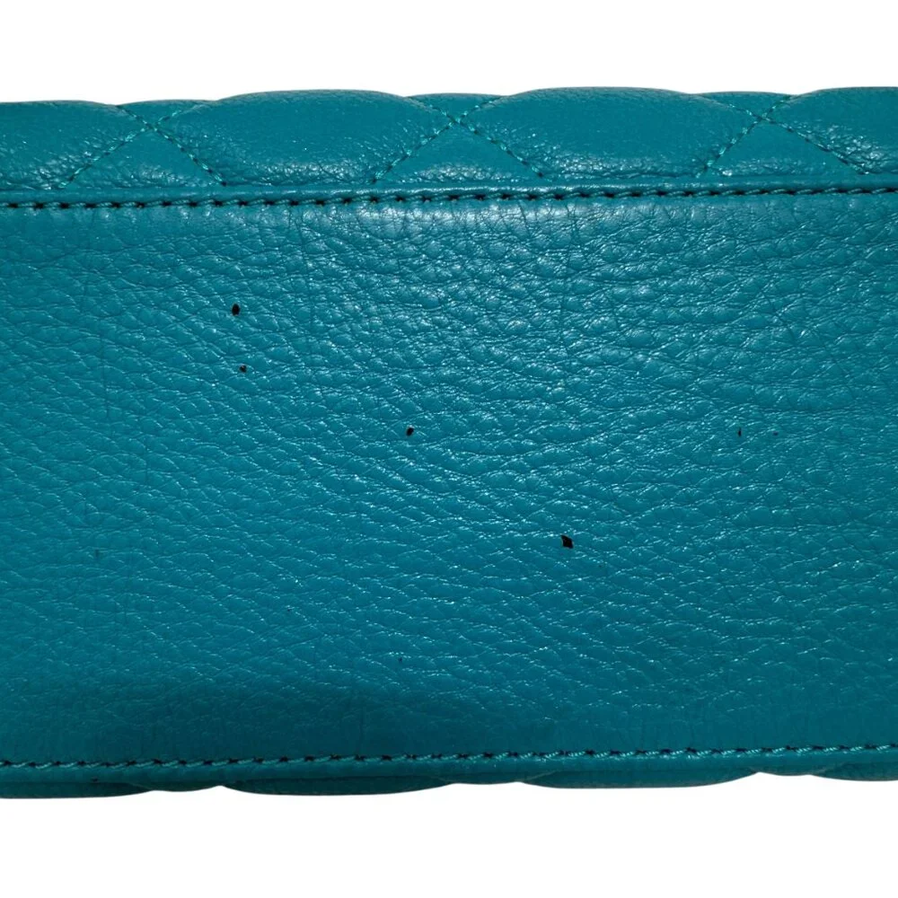 Kate Spade Gold Coast Small Maryanne Quilted Mid Teal Leather bag